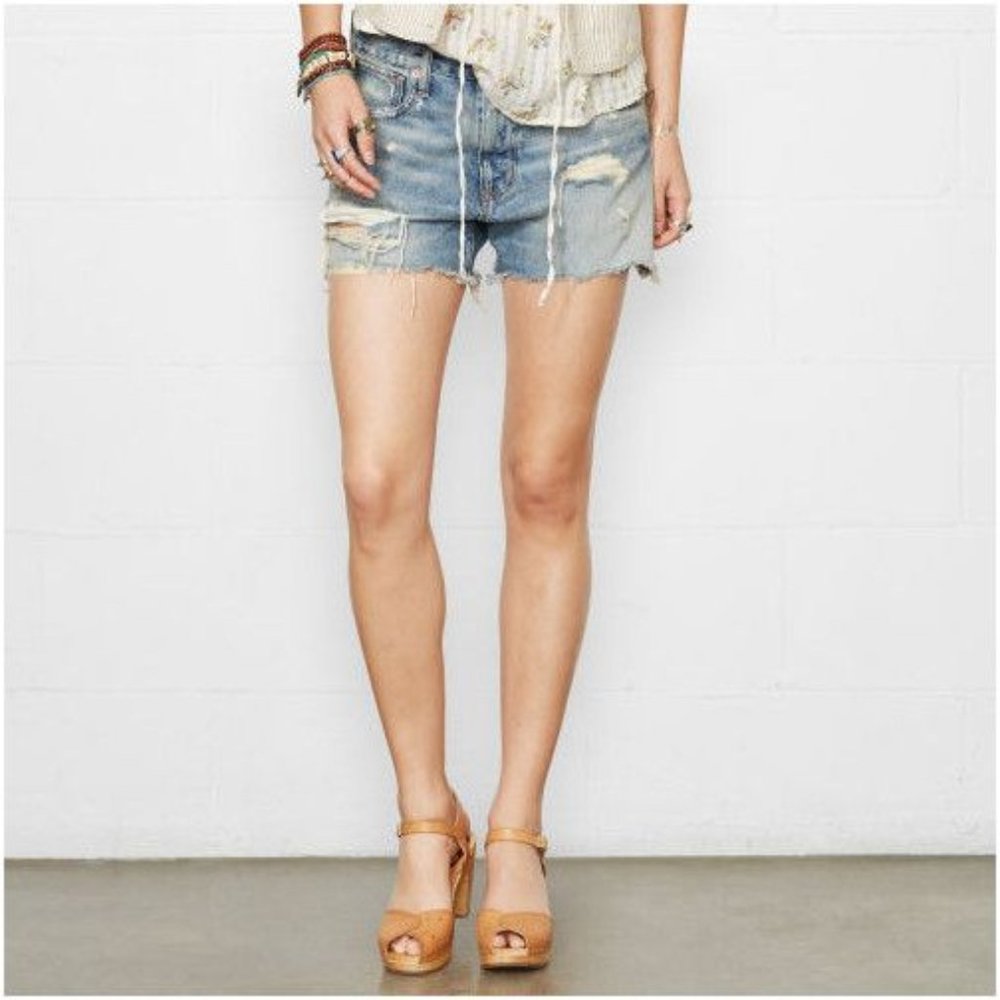 Denim & Supply Ralph Lauren Destroyed Cutoff Shorts